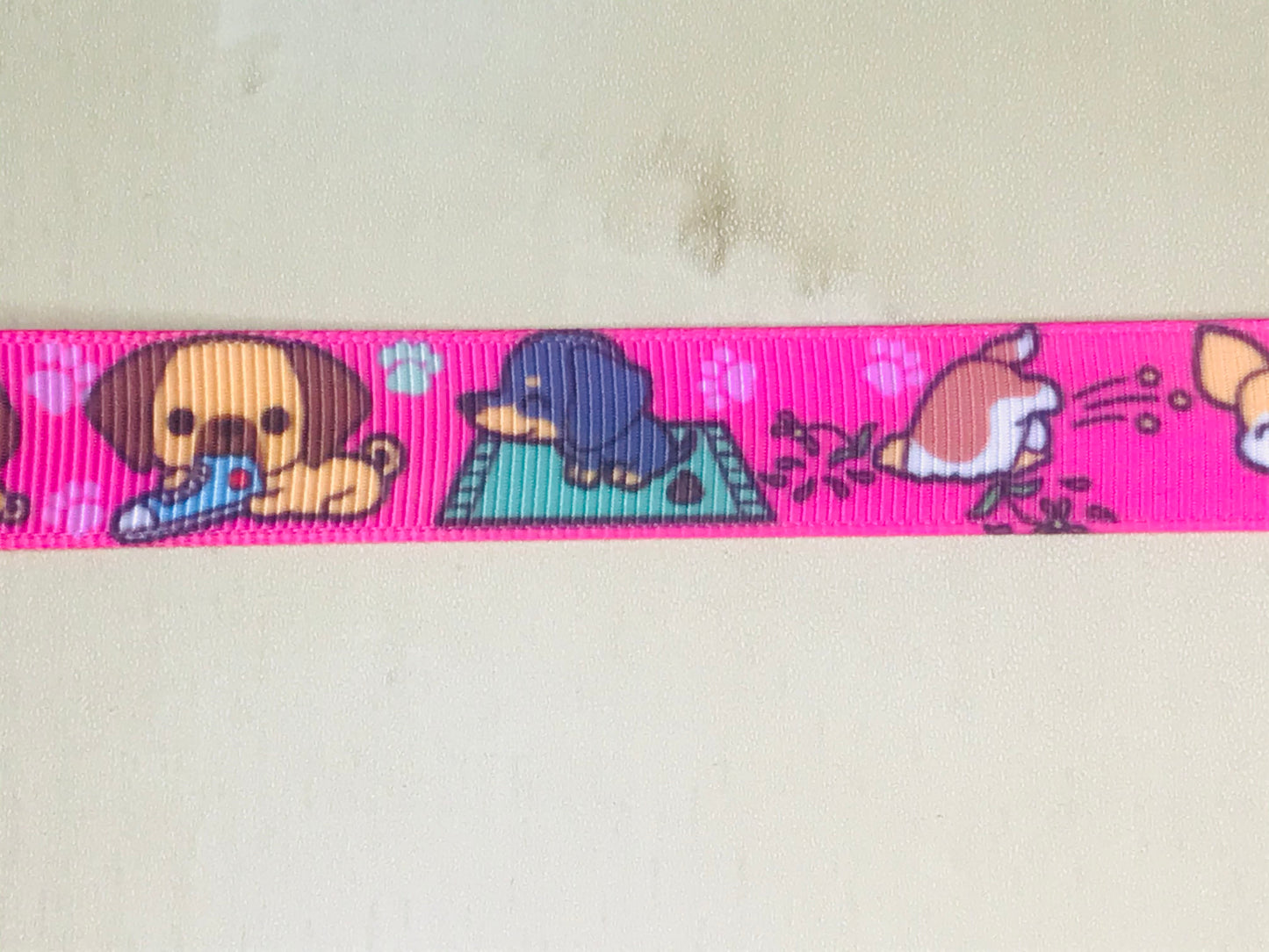 SALE 5/8" Wide No No Bad Dog Printed Grosgrain Ribbon