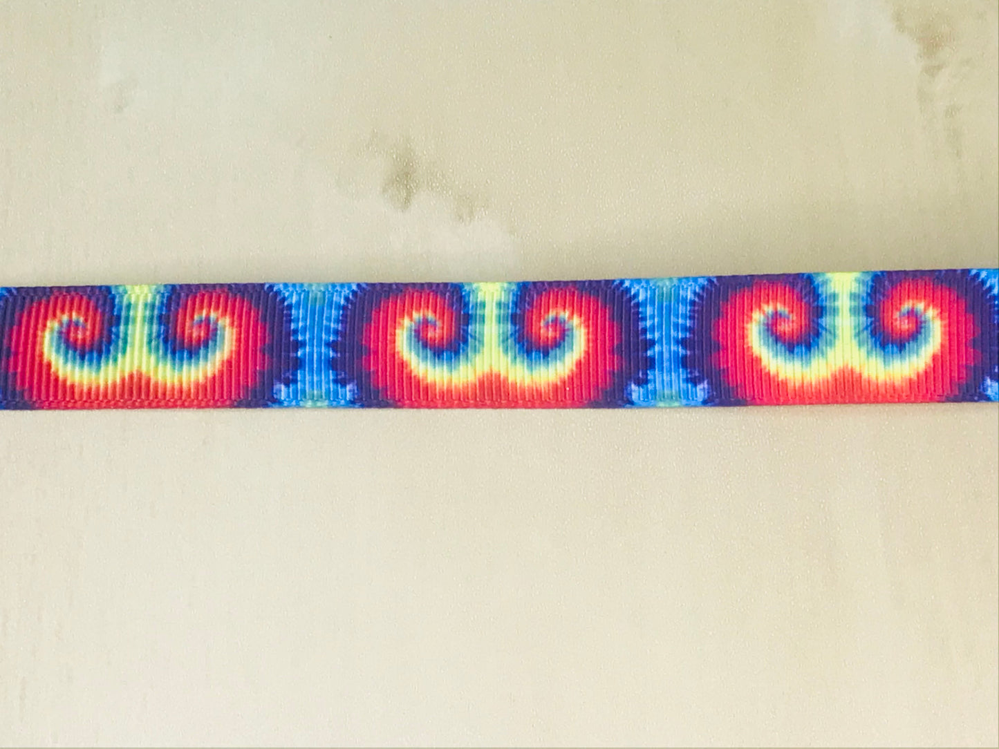 SALE 5/8" Wide Tie Dye Printed Grosgrain Ribbon