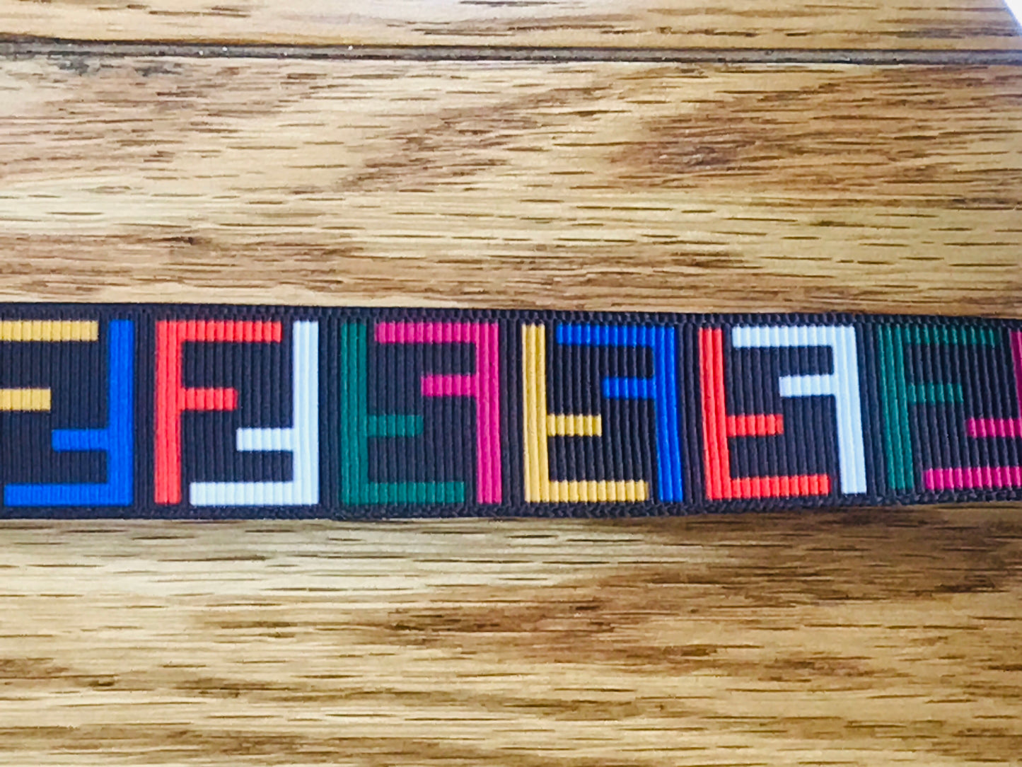 7/8" Wide Famous Designer Fendi Various Colors Inspired Grosgrain Ribbon