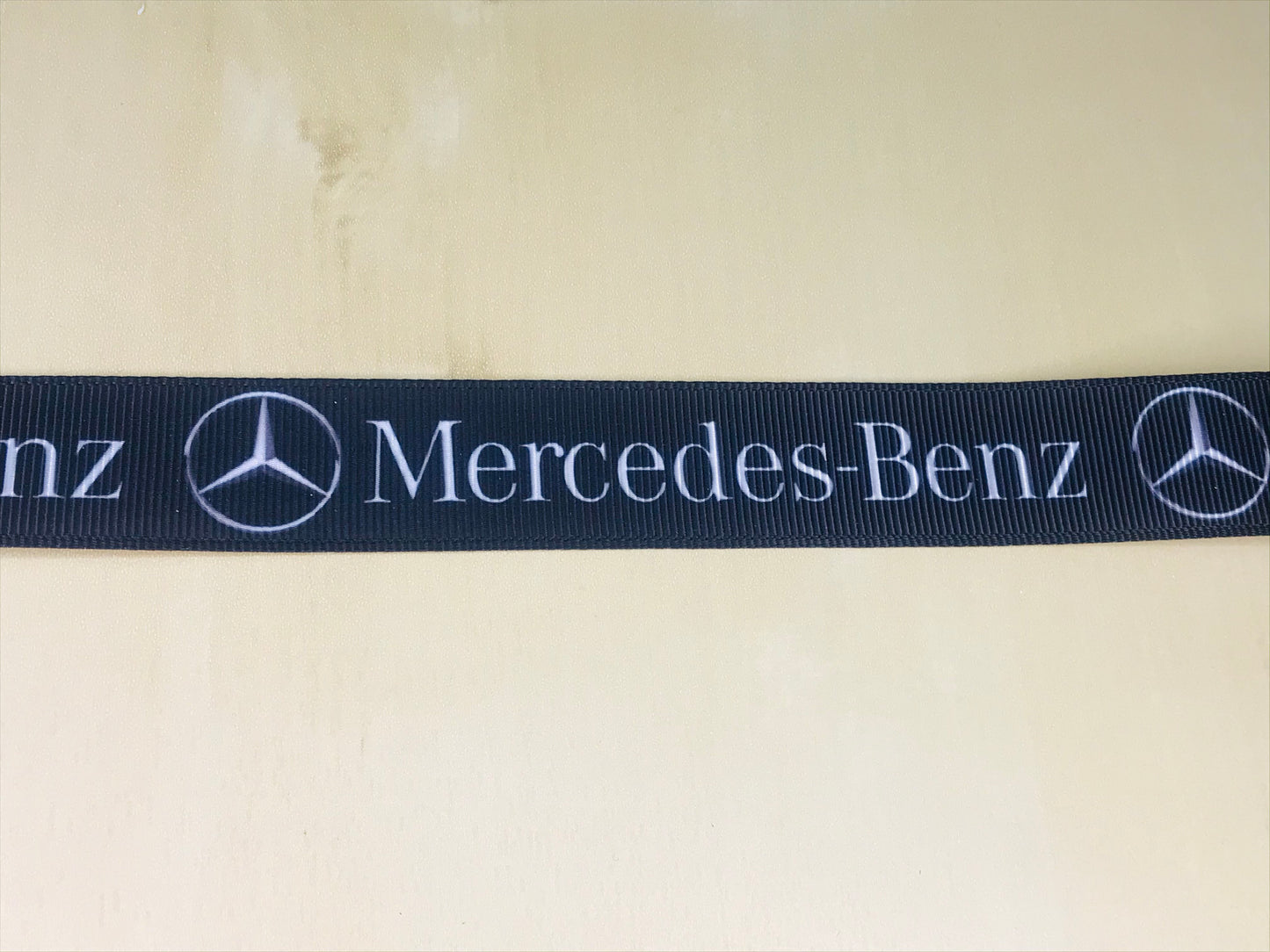7/8" Wide German Car Manufacturer Mercedes Benz Printed Grosgrain Ribbon
