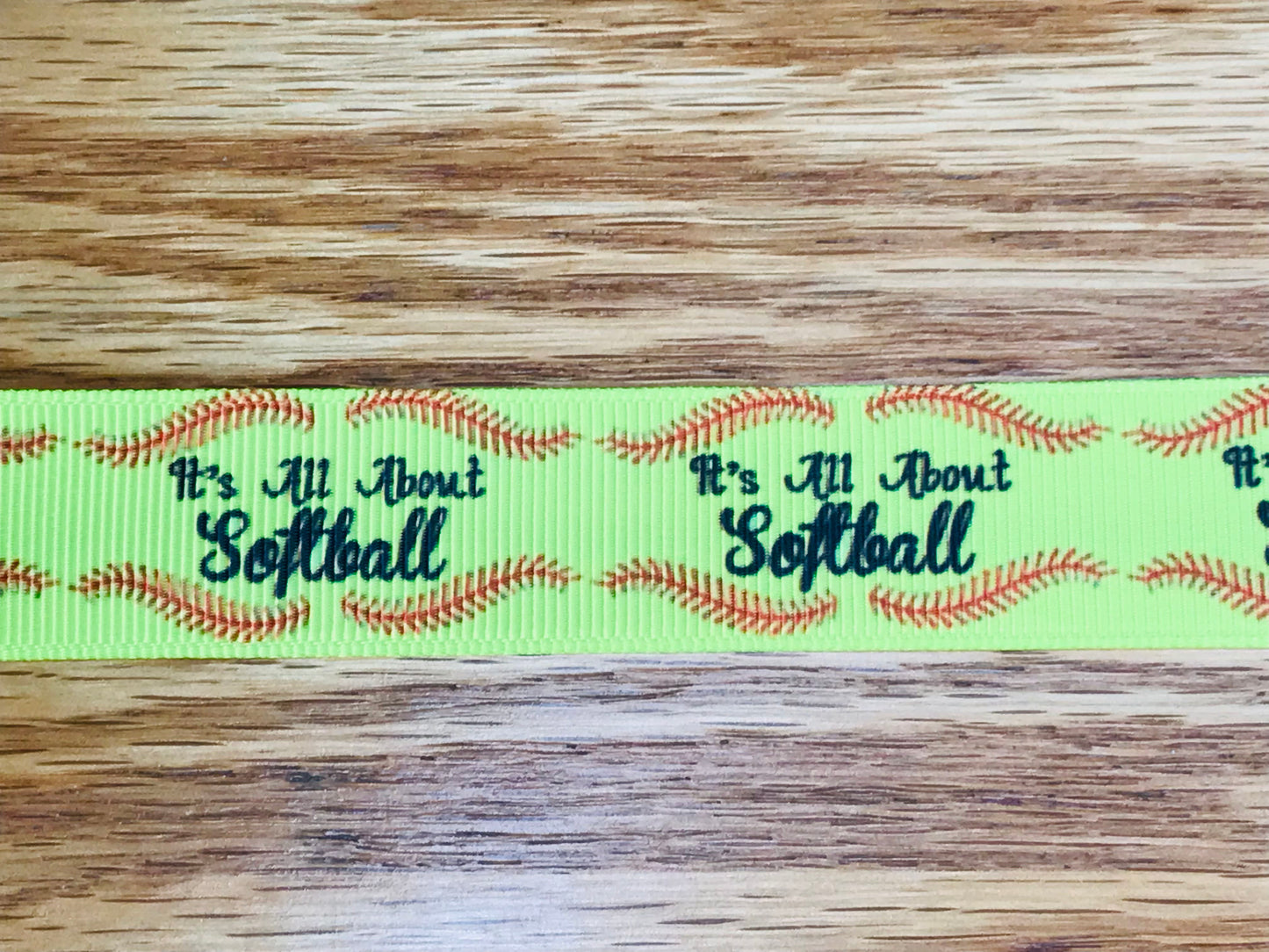 SALE 7/8" Wide Softball Baseball Sports Grosgrain Ribbon