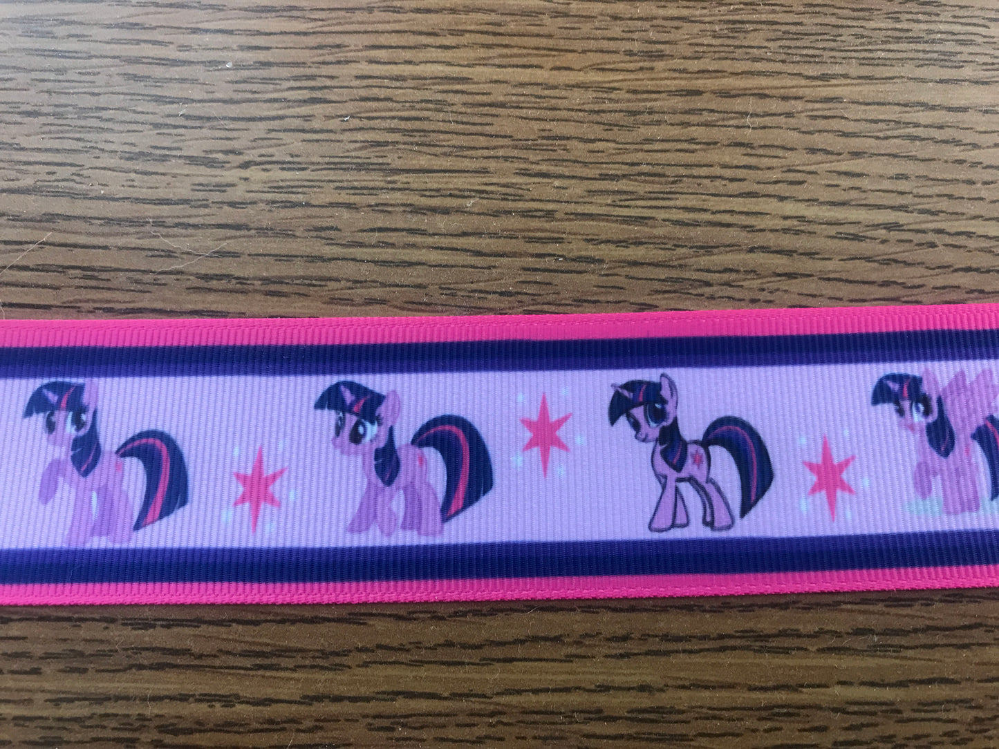 SALE 1-1/2" Wide Purple My Little Pony Twilight Sparkle Printed Grosgrain Ribbon