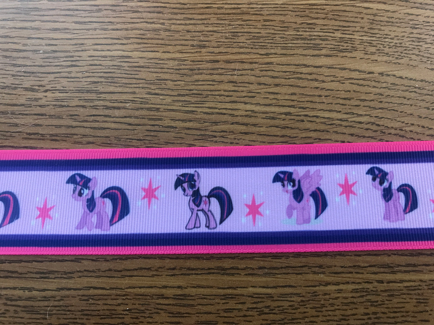 SALE 1-1/2" Wide Purple My Little Pony Twilight Sparkle Printed Grosgrain Ribbon