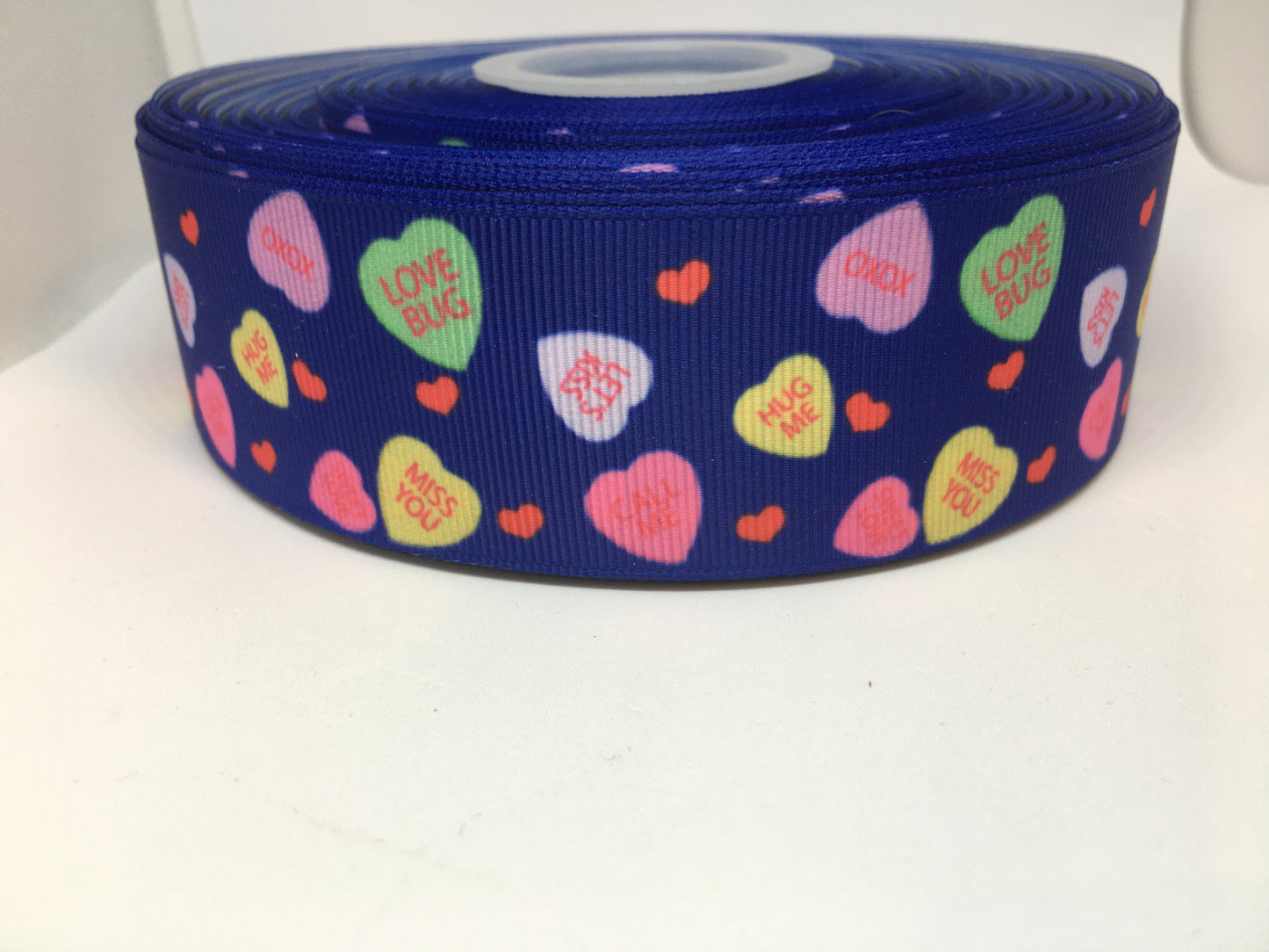 SALE 1-1/2" Valentine's Day Love Candy Conversation Hearts Printed Grosgrain Ribbon