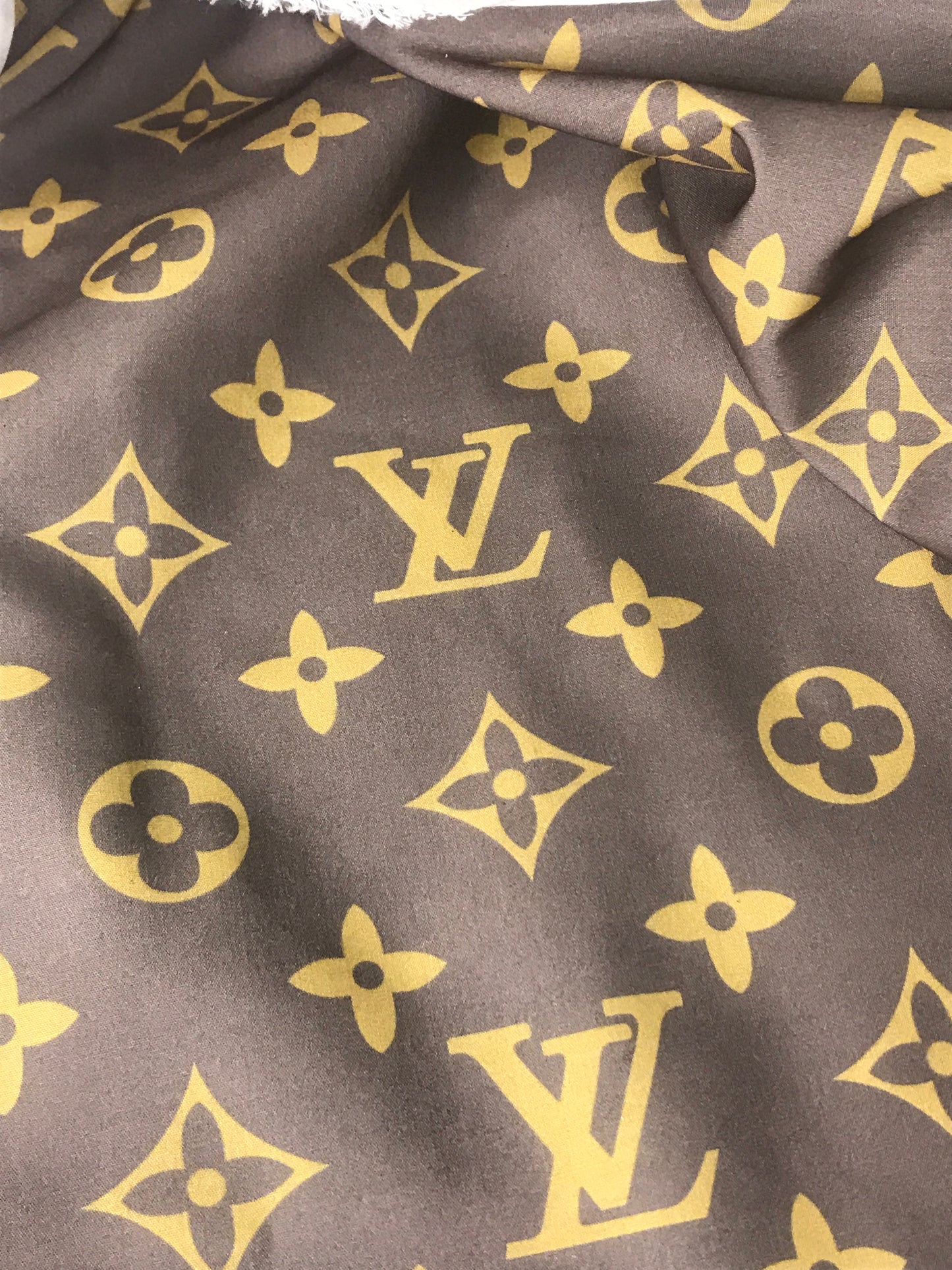 Brown & Gold Classic LV Louis Vuitton Fabric