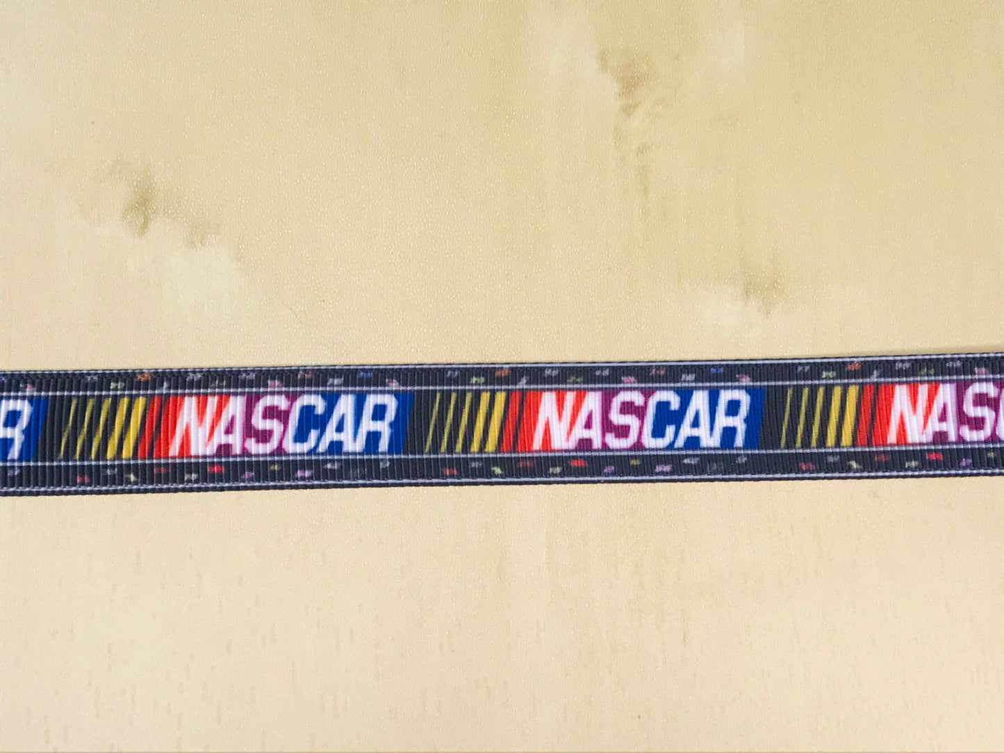 5/8" Wide NASCAR Race Car Logo Printed Grosgrain Ribbon