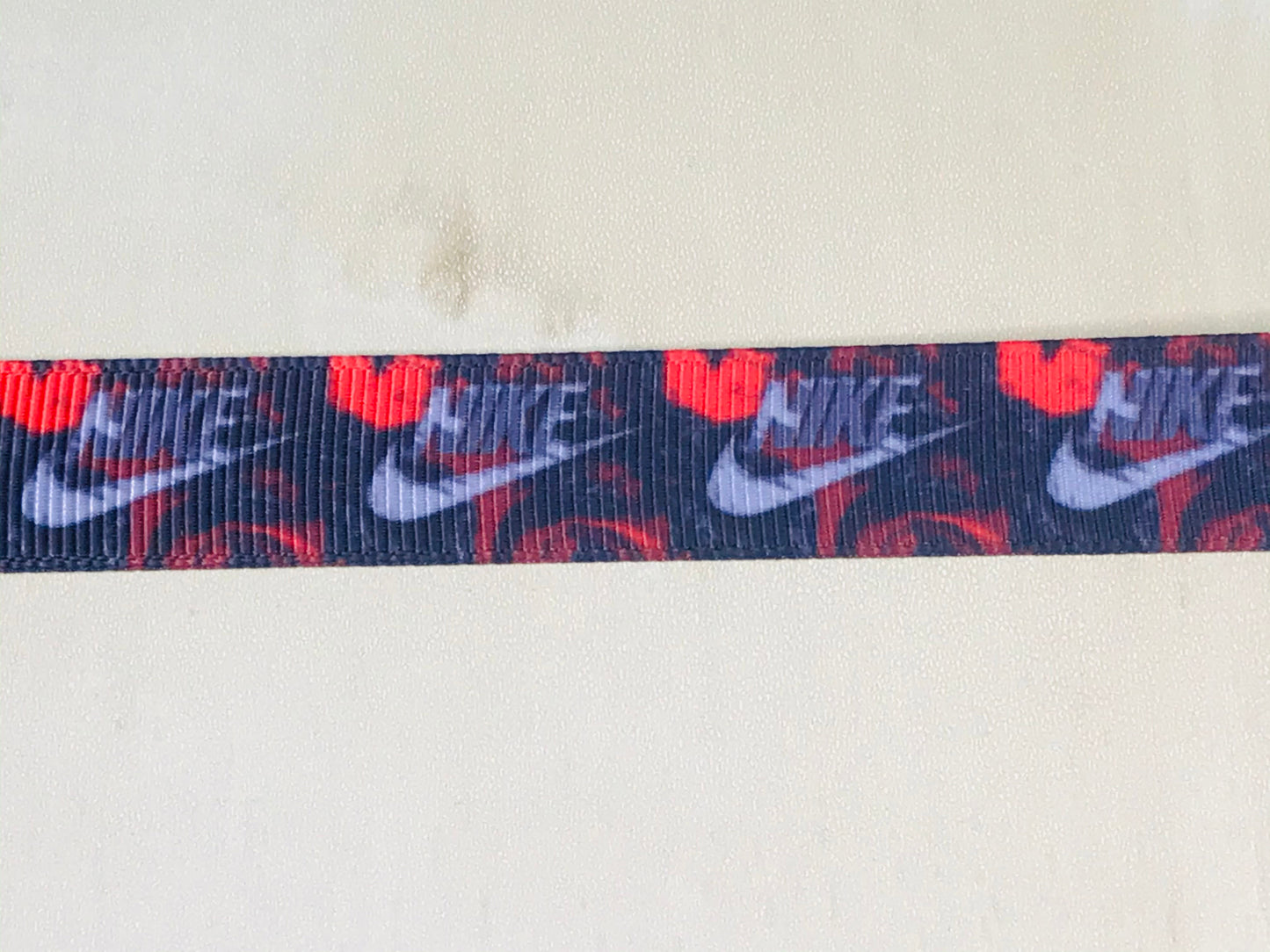 SALE 5/8" Wide Nike Red & Black Swoosh Shoes Printed Grosgrain Ribbon