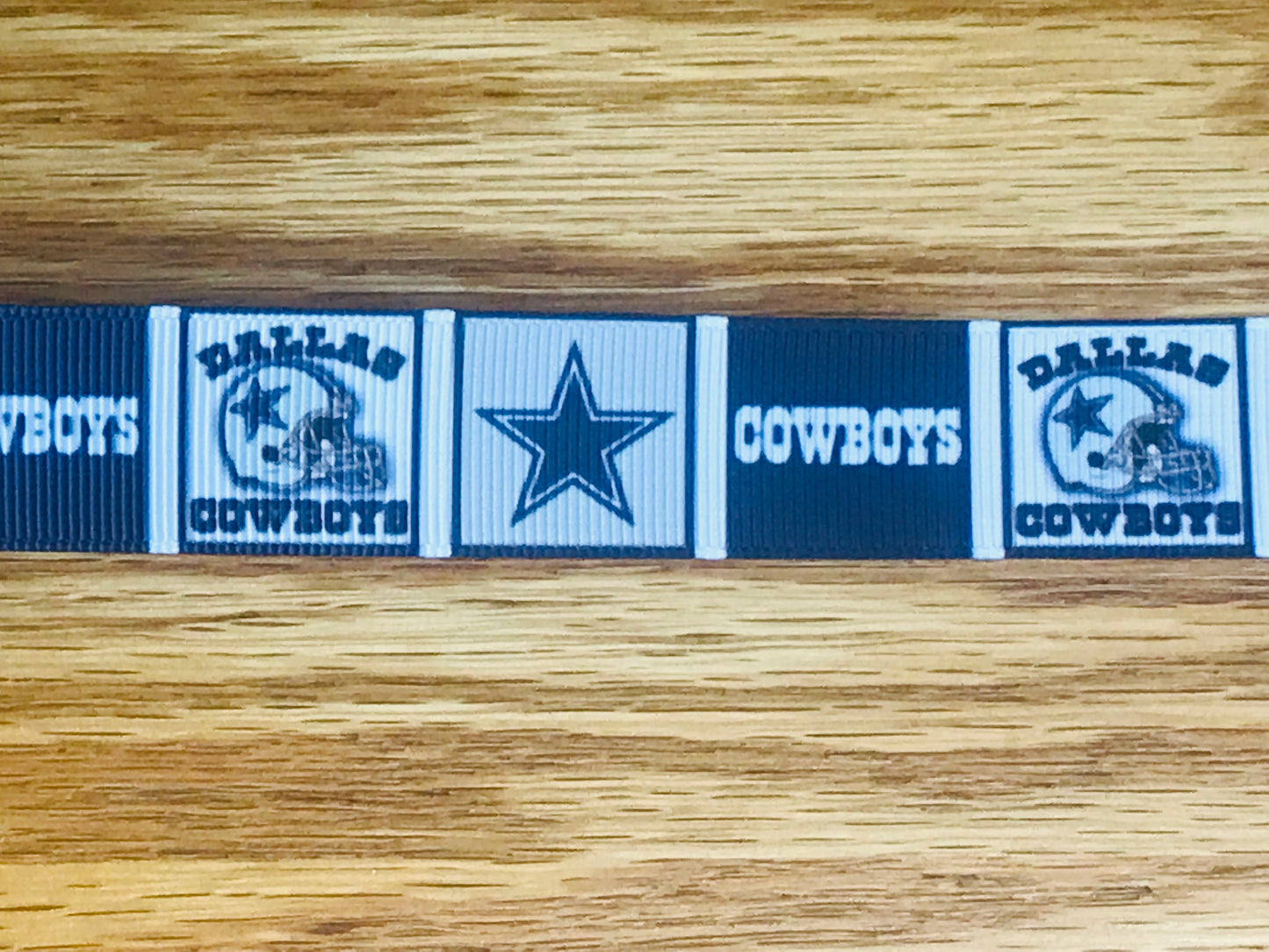 7/8" Wide Dallas Cowboys NFL Football Team Texas Printed Grosgrain Ribbon
