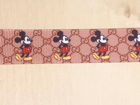 7/8" Mickey Mouse Gucci Grosgrain Ribbon