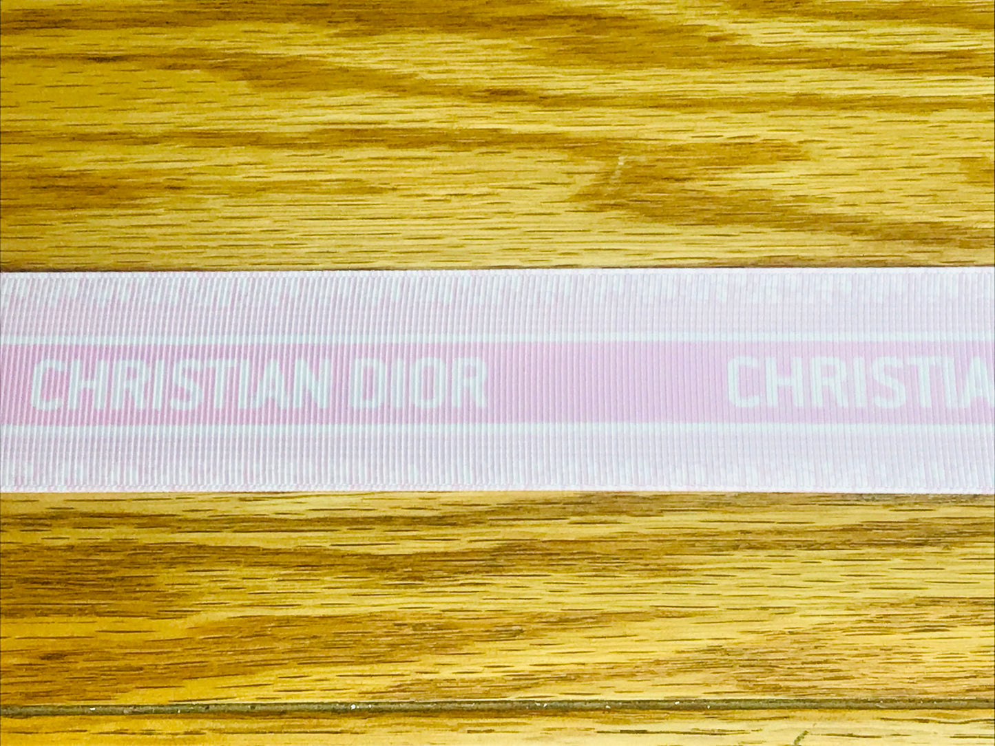1-1/2" Wide Famous Brand Designer Christian Dior Pale Pink Grosgrain Ribbon