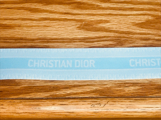 1-1/2" Wide Famous Brand Designer Christian Dior Baby Blue Grosgrain Ribbon