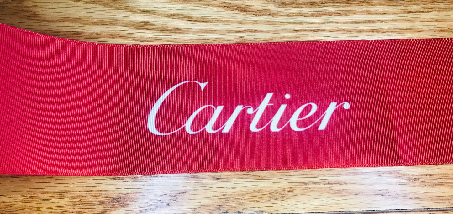 3" Wide Famous Designer Cartier Inspired Grosgrain Ribbon