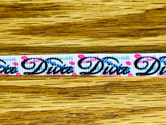 SALE 3/8" Diva Printed Grosgrain Ribbon