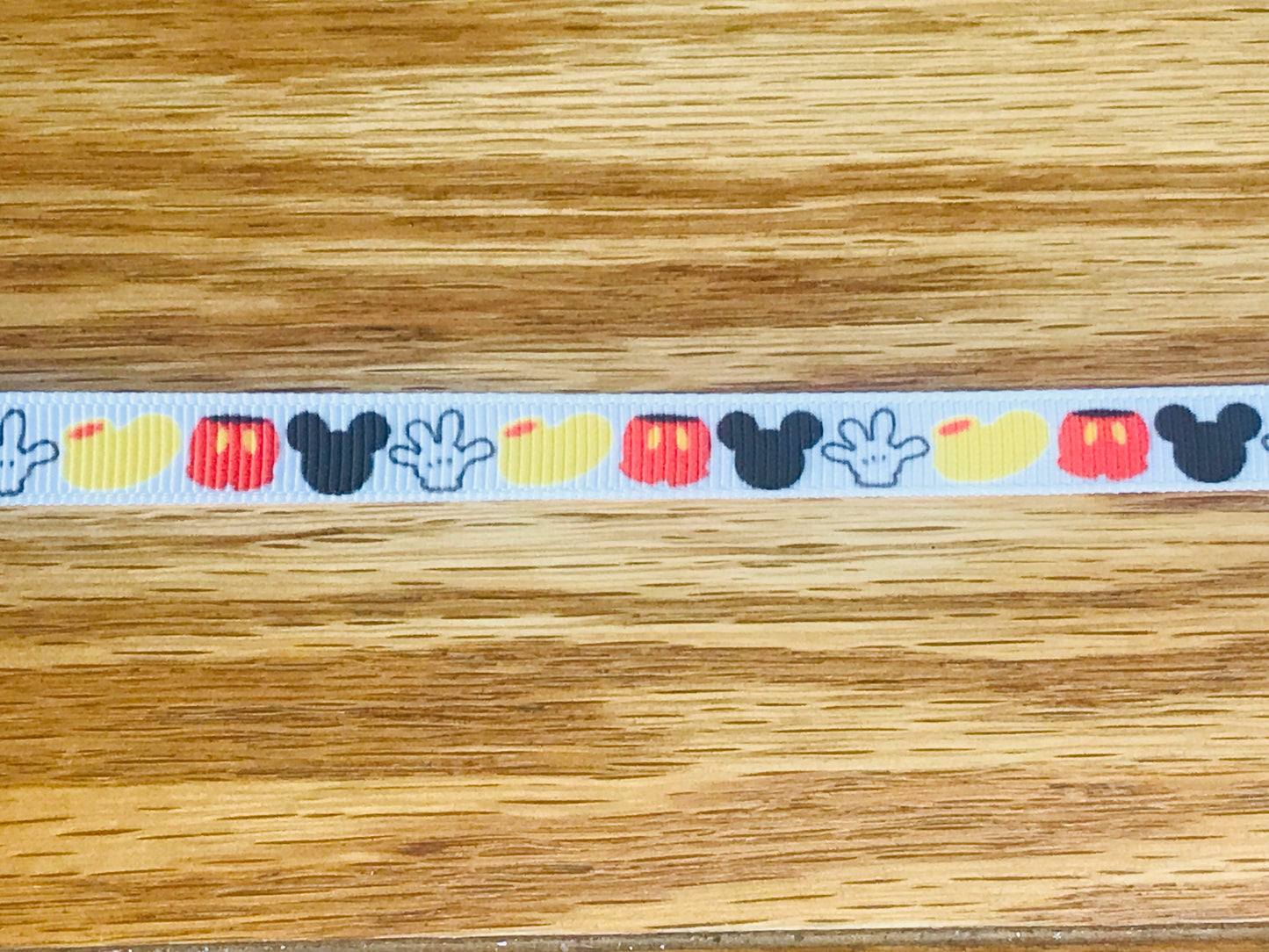 3/8" Mickey Mouse Body Parts Mickey Mouse Ears Hat Glove Shoe Body Grosgrain Ribbon
