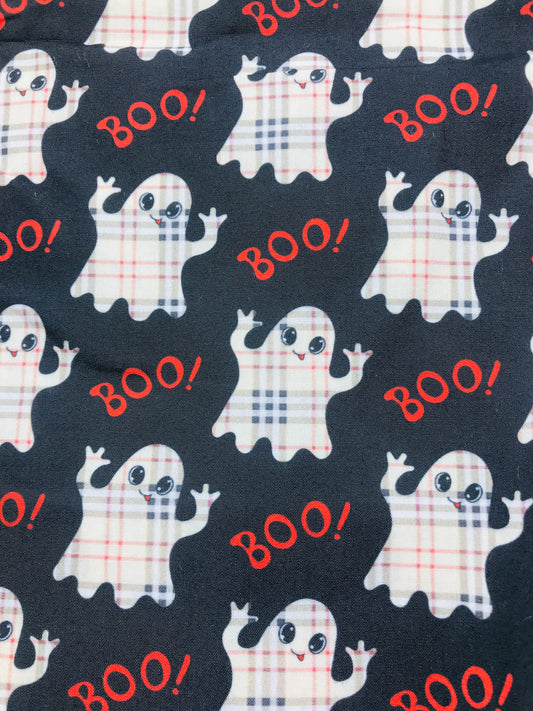 Burberry Halloween Ghost Plaid Print Designer Fabric