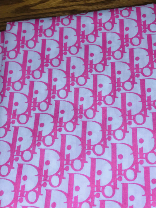 Pink & White Christian Dior Fabric