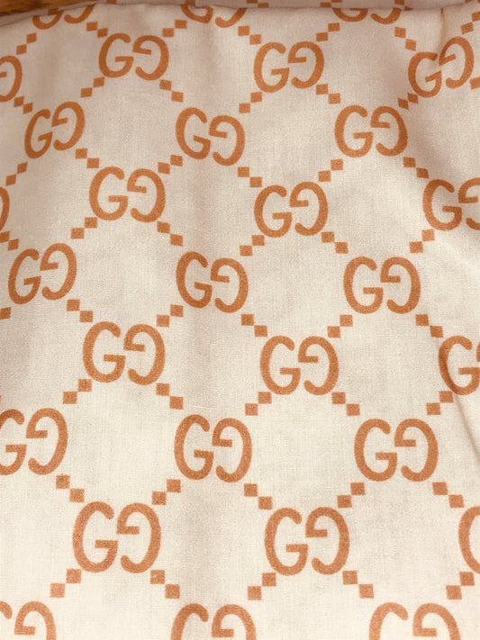 Small Repeating GG Gucci Beige and Brown Fabric