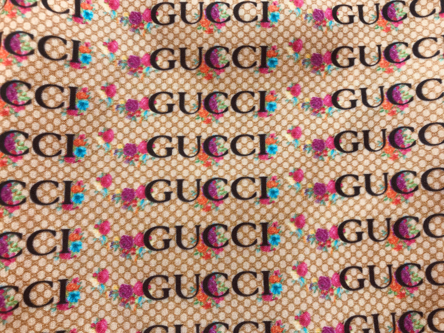 Gucci Small GG Floral Print Designer Fabric