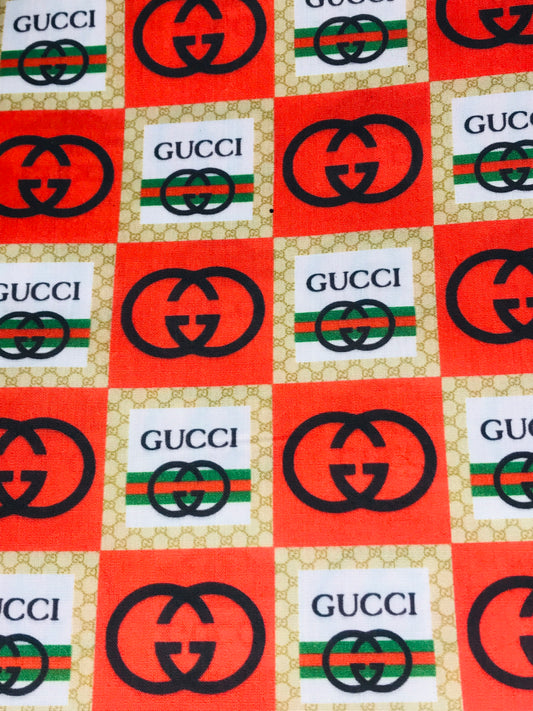 Gucci Red Inspired Fabric