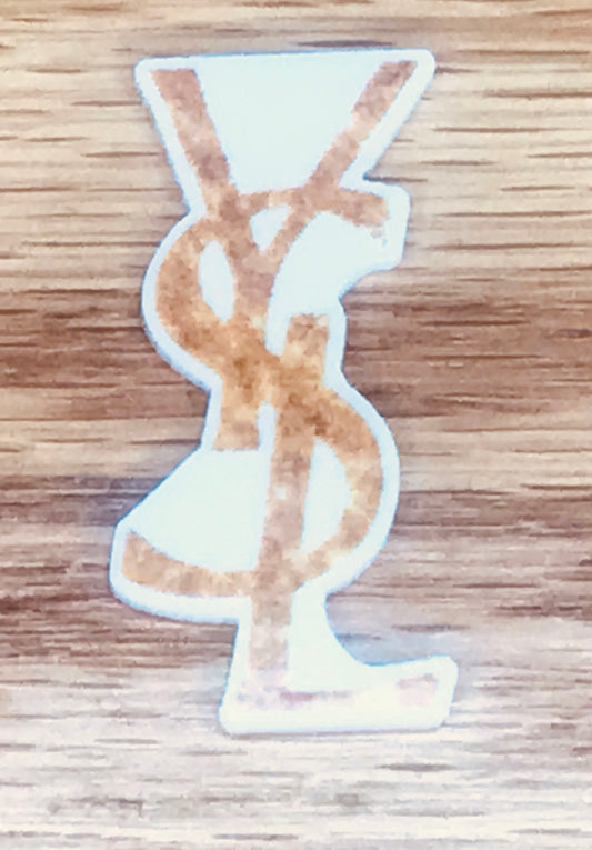 YSL Yves Saint Laurent Logo Inspired Shaped Planar Resin