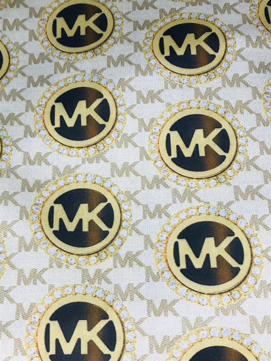 Famous Designer Logo Michael Kors MK With Diamond Fabric