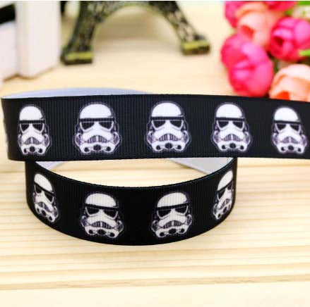 7/8" Star Wars Storm Troopers Helmets Grosgrain Ribbon