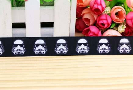 7/8" Star Wars Storm Troopers Helmets Grosgrain Ribbon